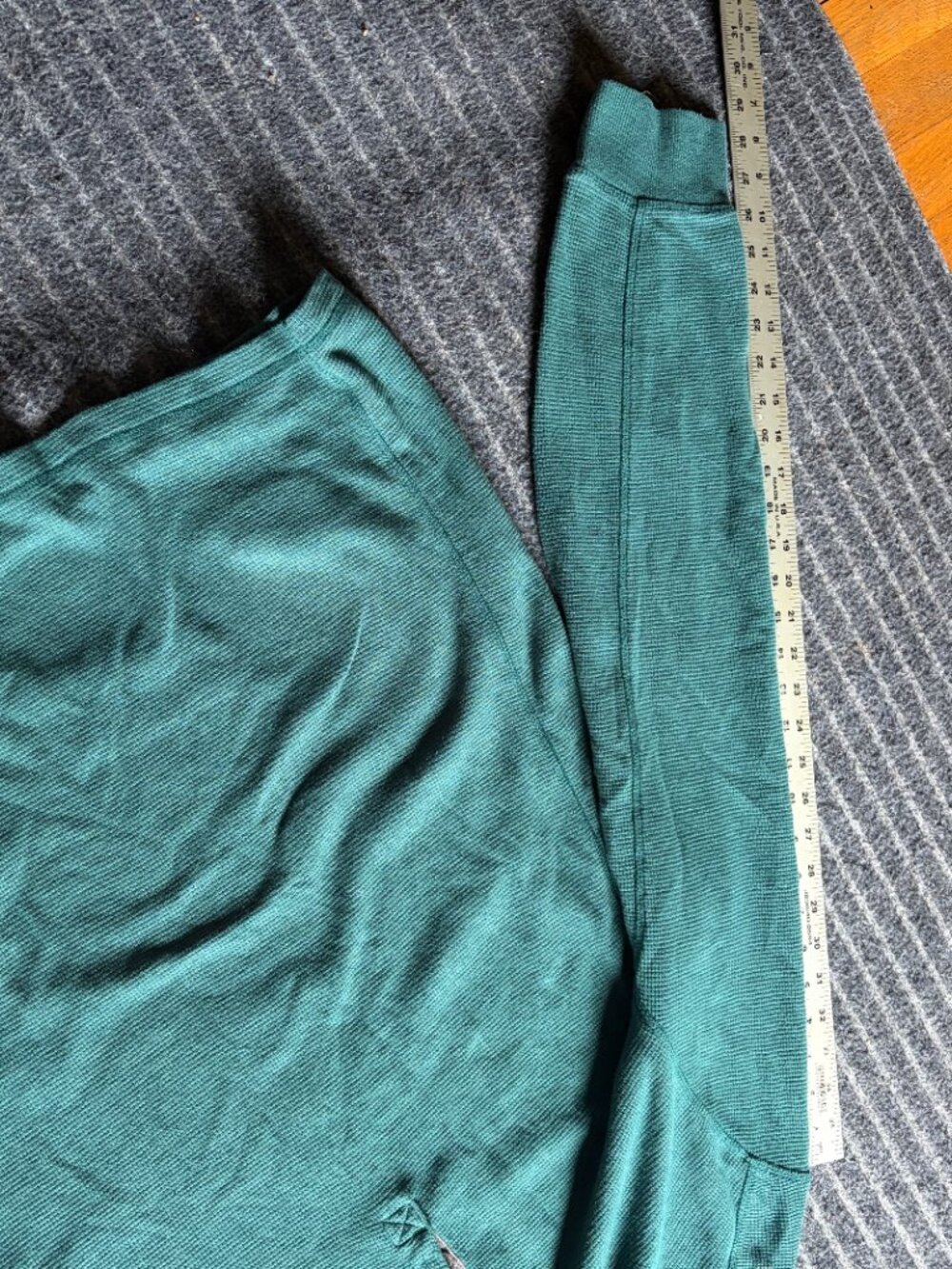 Eddie Bauer Henley Shirt Men's TXL Thermal Green Outdoor Camping - Picture 8 of 9